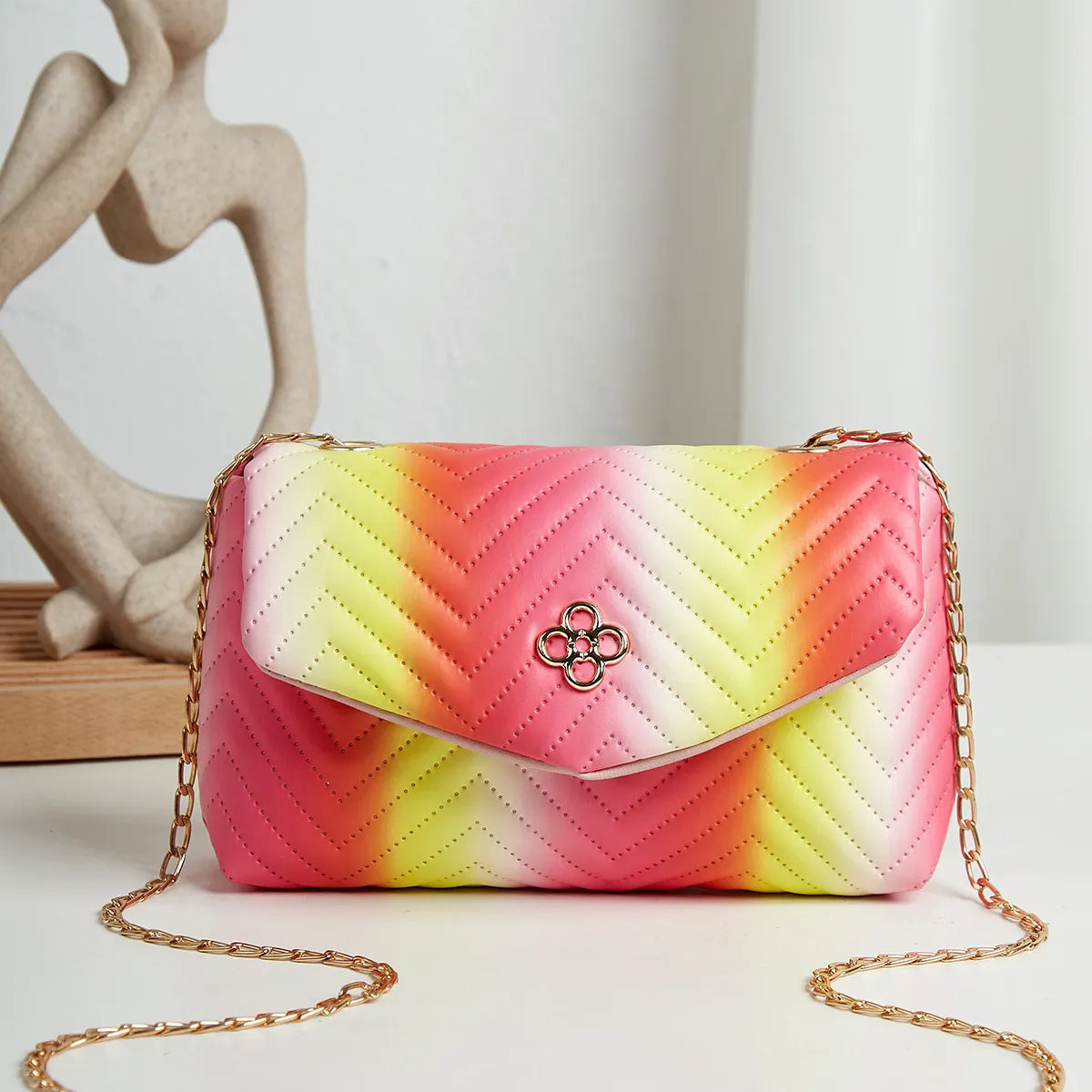 New Contrast Color Polyester Suitable For Portable Travel Lipstick Cosmetics Women's Bag