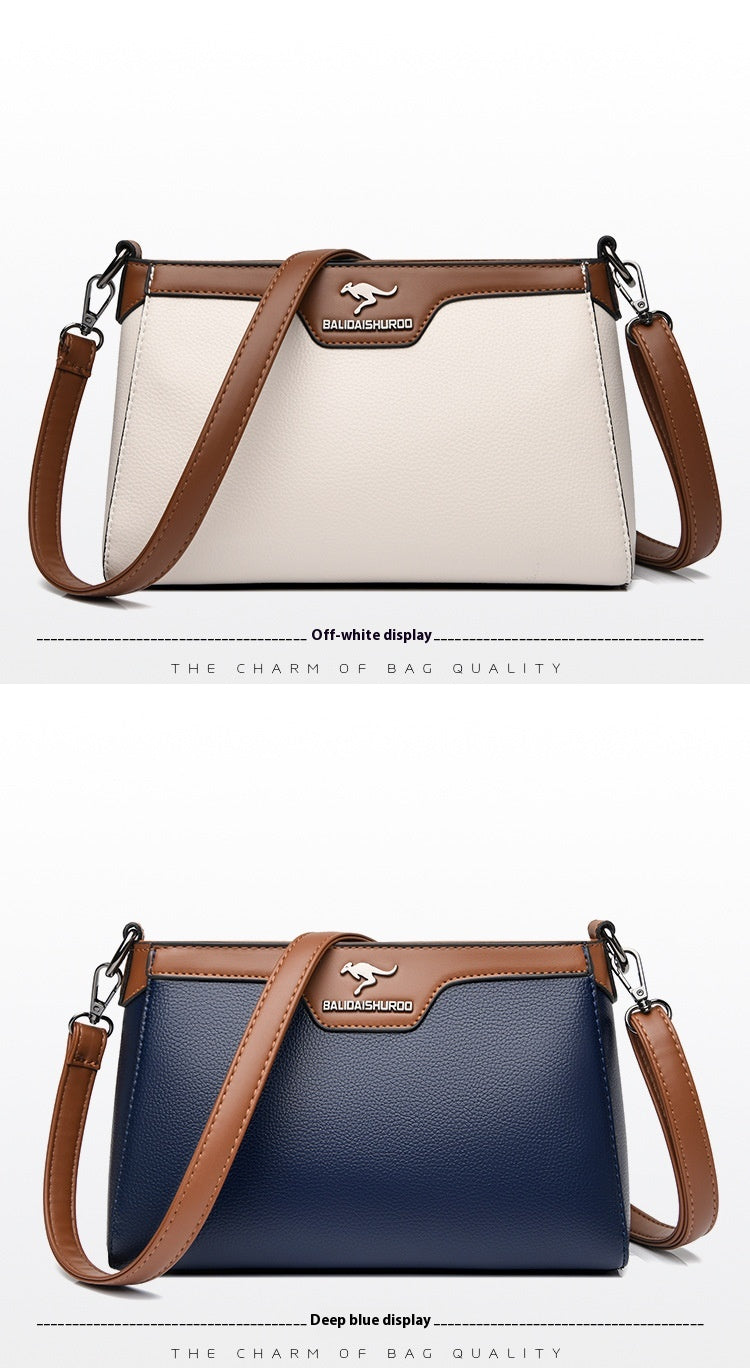 One Shoulder Soft Leather Small Square Stitching Women's Cross-body Bag