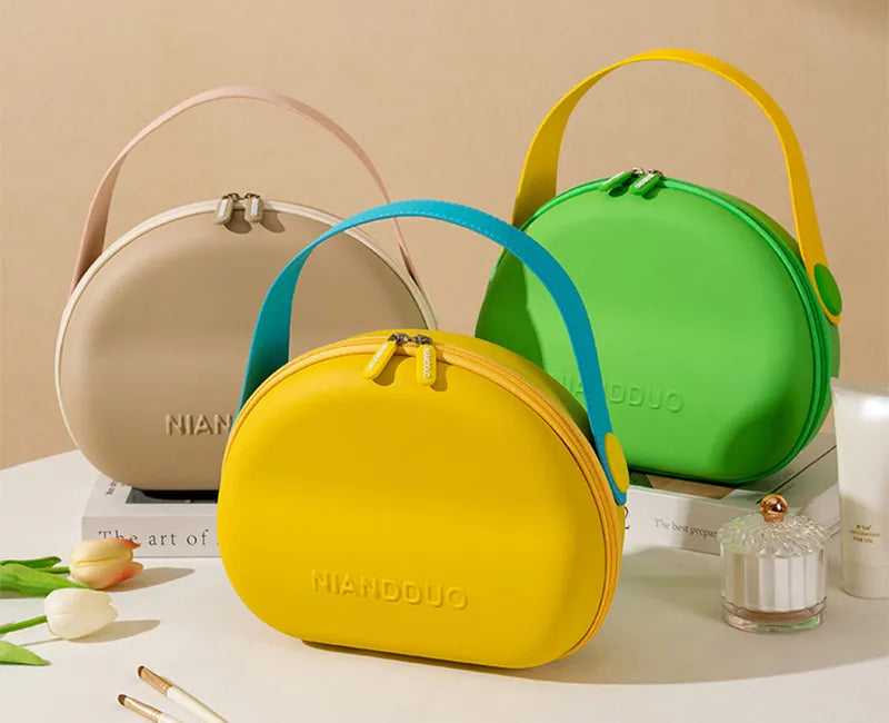 Dopamine-color Shell-shape Multi-purpose Cosmetic Handbags For Women