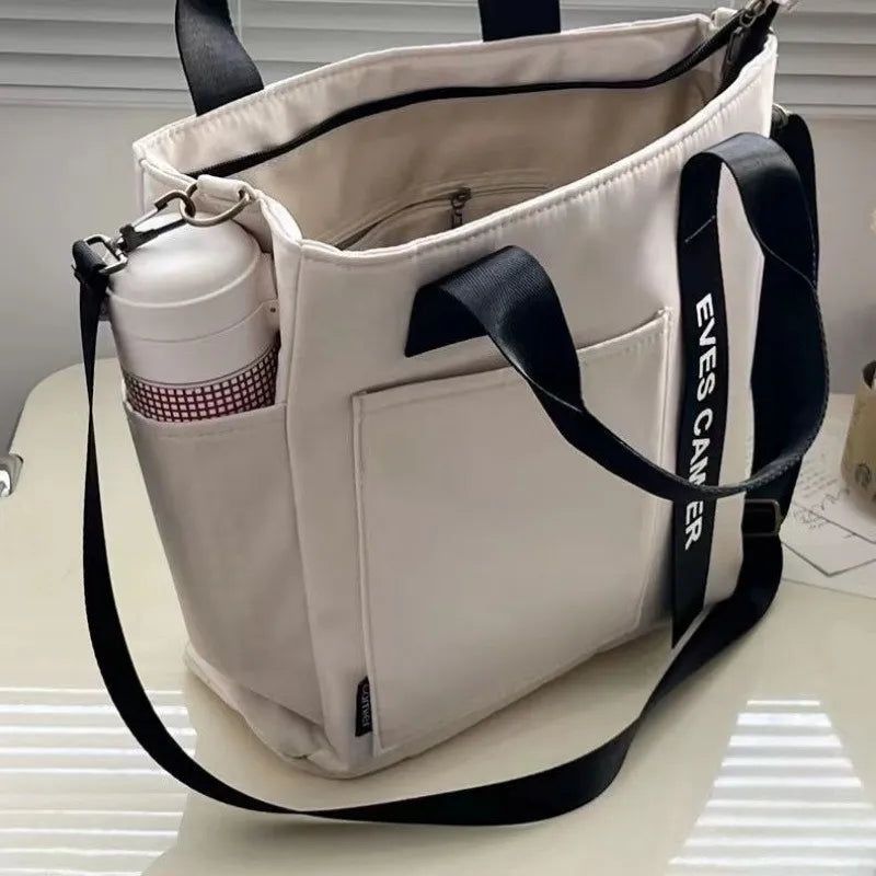 Simple All-match Waterproof Stylish Tote Canvas Handbag
