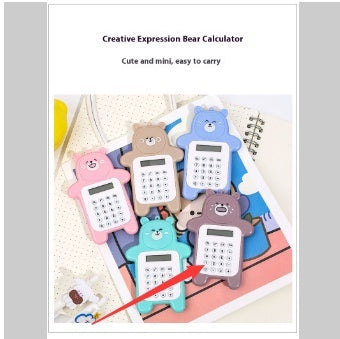 Cartoon Bear Calculator Student Mini-Portable