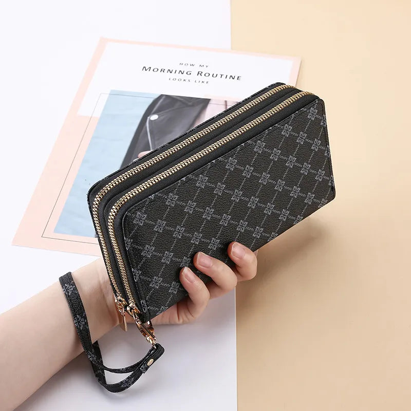 Long Wallet Clutch Mobile Phone Bag Coin Purse Zipper Bag Wallet