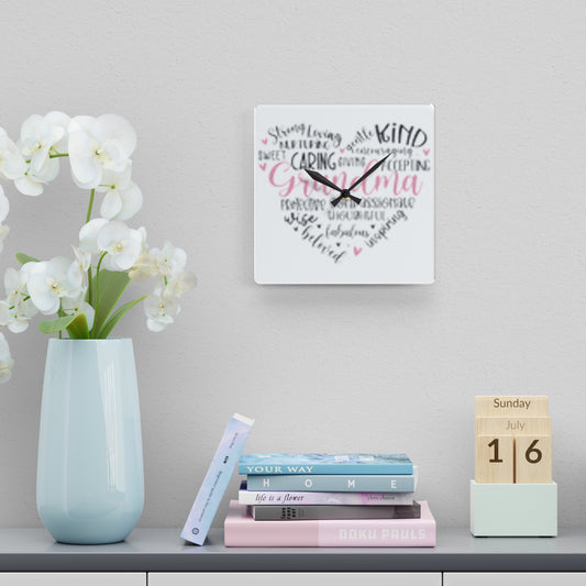 Acrylic Wall Clock - Personalize With Family Messages