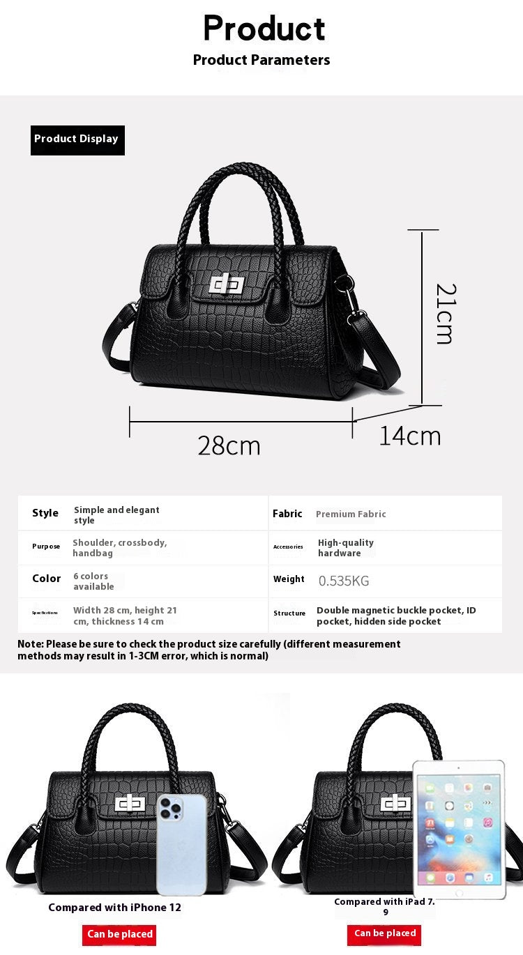 New Women's High-end Western Style Handbag Fashion All-matching