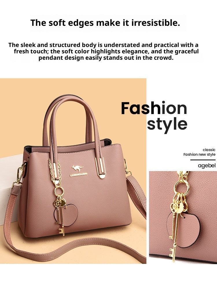 Large Capacity Versatile Women's Bag With Lychee Texture
