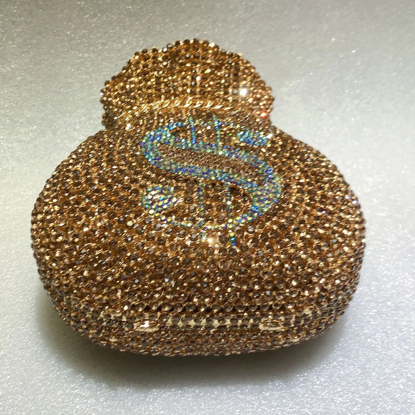 Trade Hollow Metal Purse Full Diamond Clutch