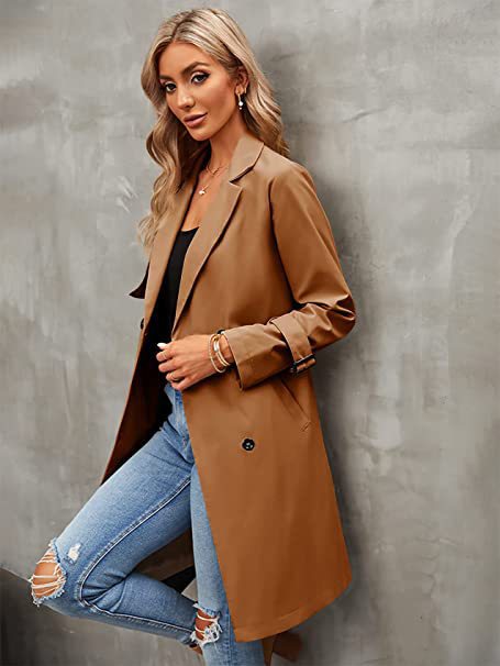 Women's Double-row Slim Fit Coat Overcoat
