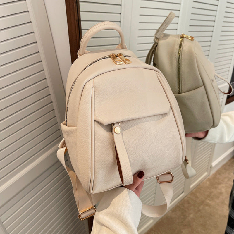 Fashion PU Backpack Soft Small Bags Women Cute Schoolbag Students