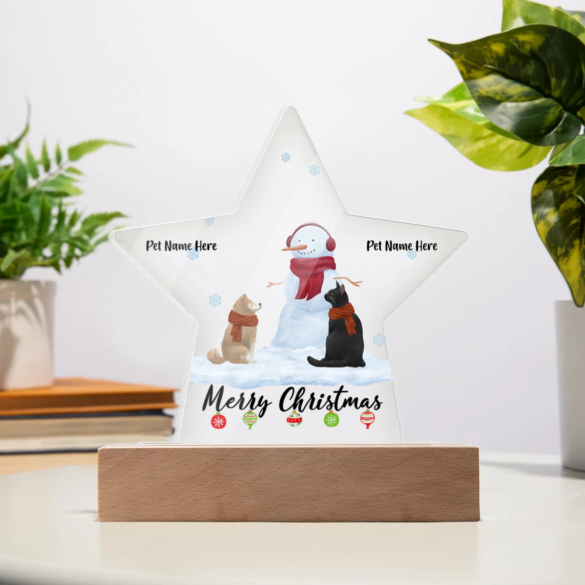 Acrylic Star Plaque - Personalized Christmas Gift For Pet Lover