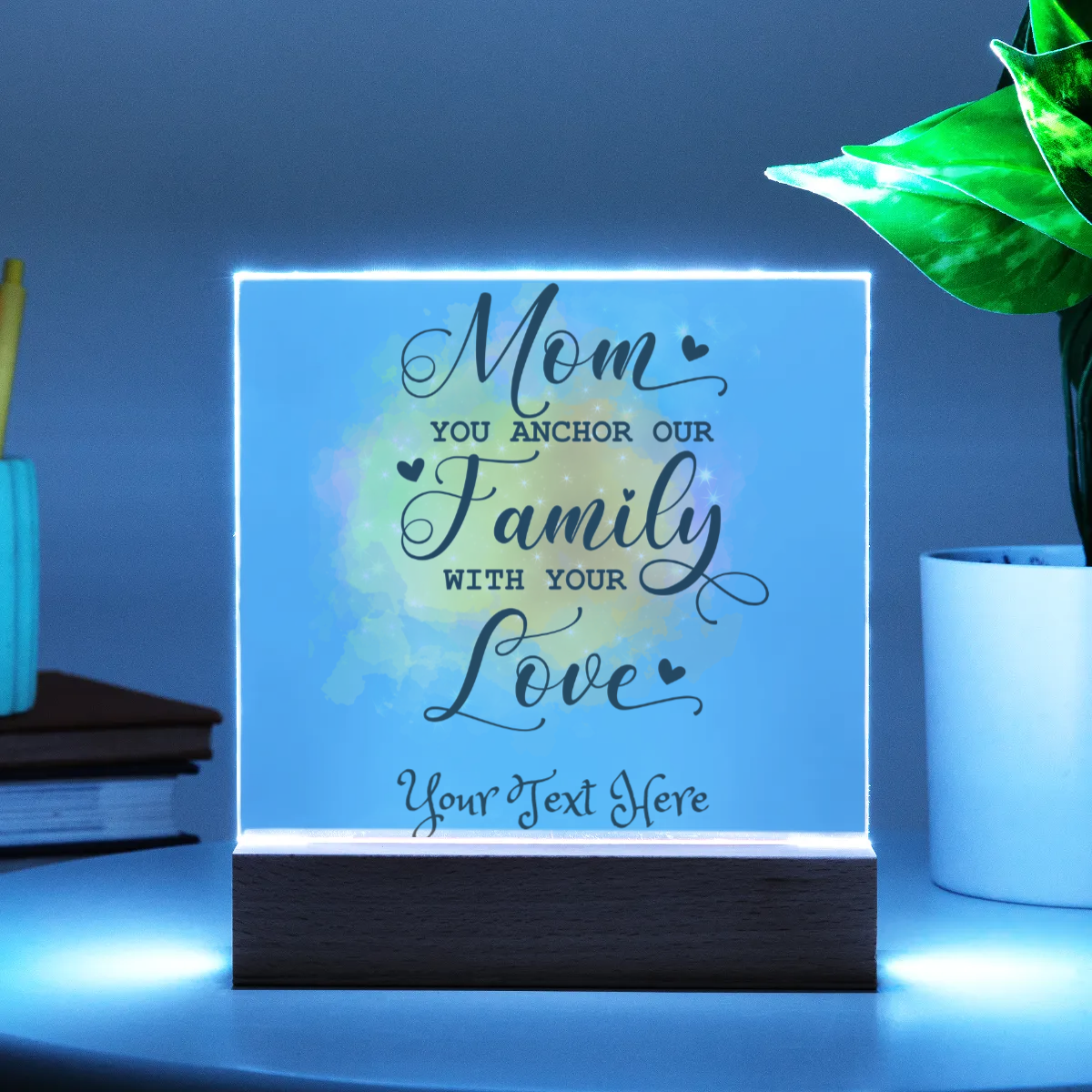 Acrylic Square Plaque - Personalize Gift With Mother's Day Messages