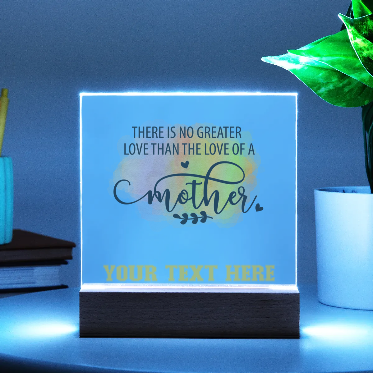 Acrylic Square Plaque - Personalize Gift With Mother's Day Messages