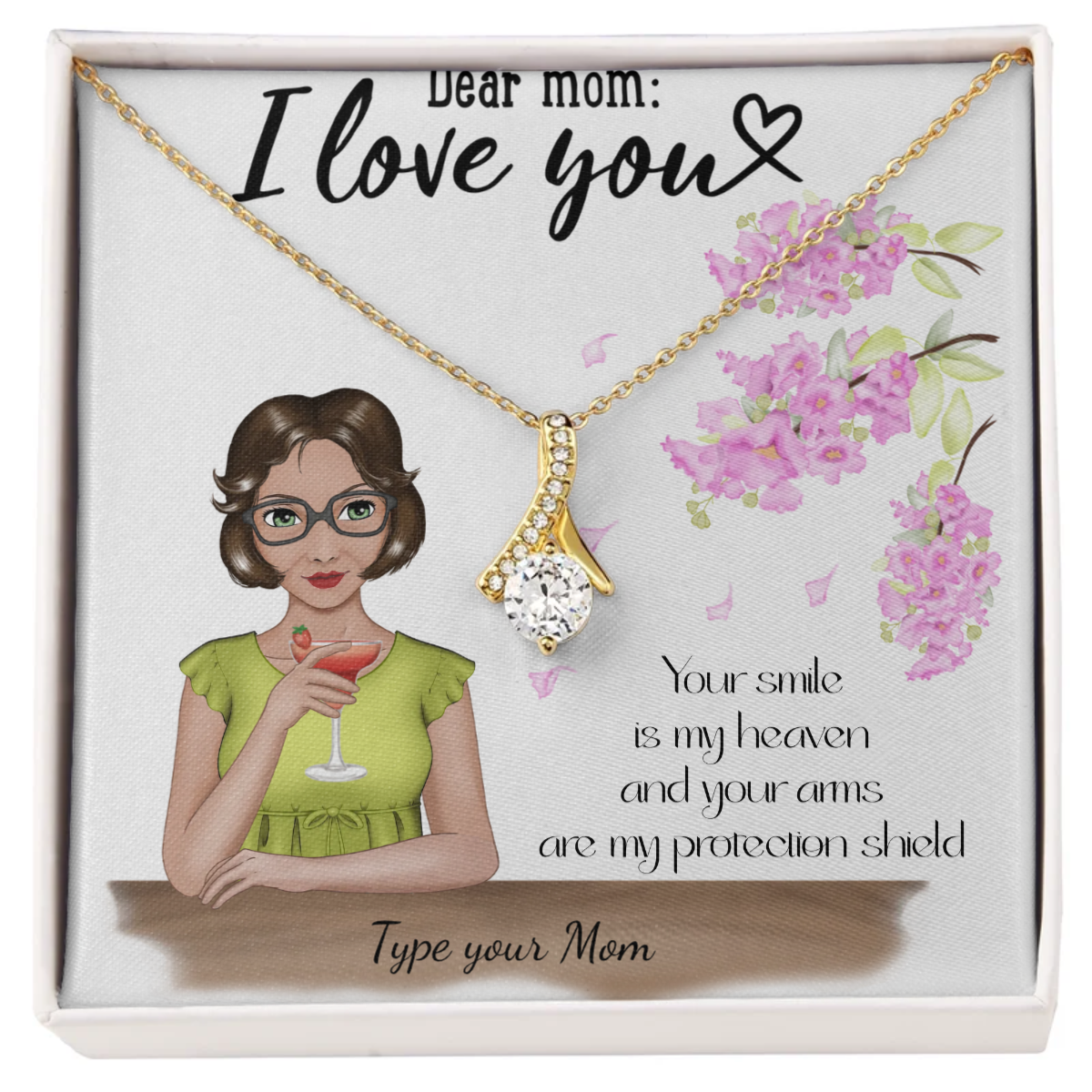 Alluring Beauty Necklace - Personalized Gift For Mom