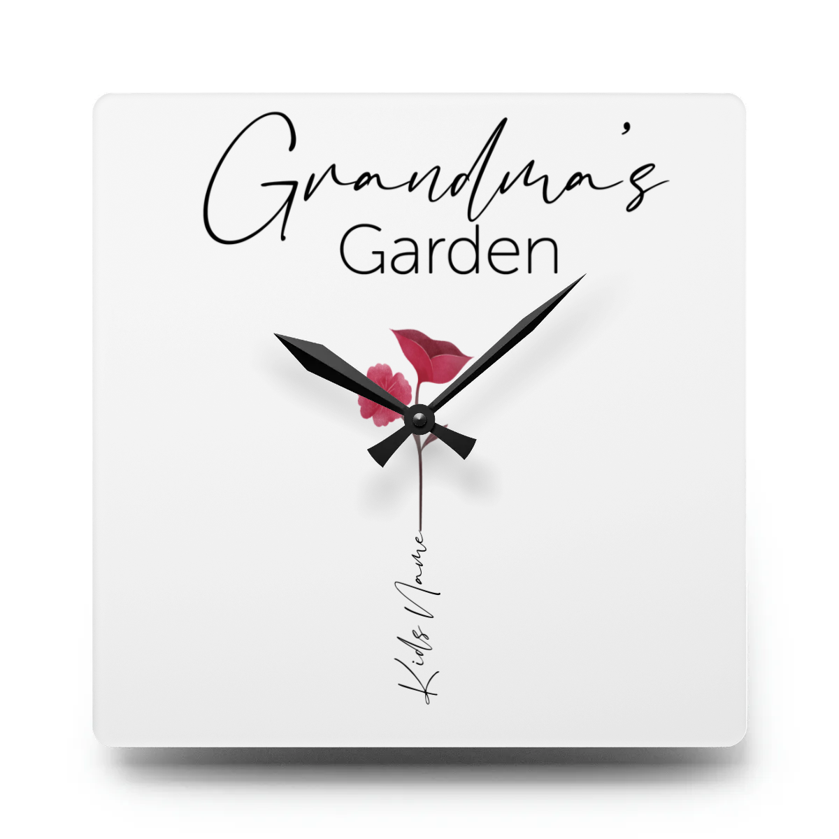 Acrylic Wall Clock - Personalize Gift For Grandma With Grandkids Names