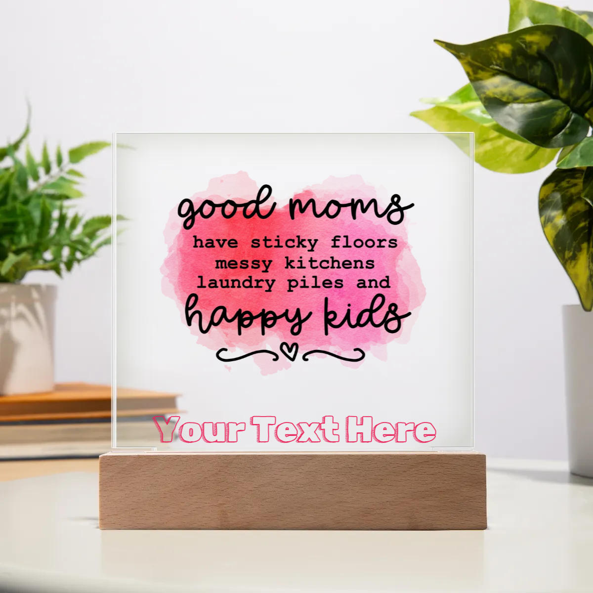 Acrylic Square Plaque - Personalize Gift With Mother's Day Messages