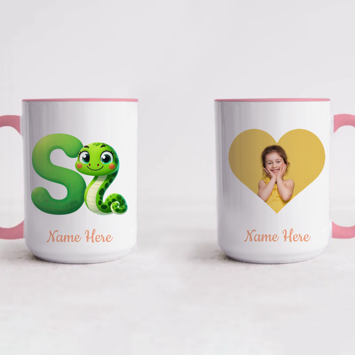 Accent Mugs-Personalize with Cute Animal Letters And Your Photo