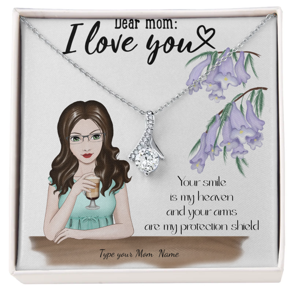 Alluring Beauty Necklace - Personalized Gift For Mom