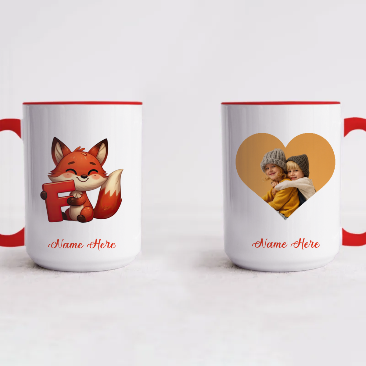 Accent Mugs-Personalize with Cute Animal Letters And Your Photo