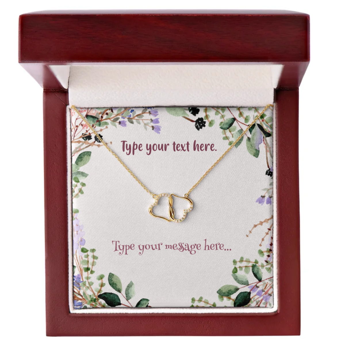 Everlasting Love Necklace - Personalize With Floral Designs