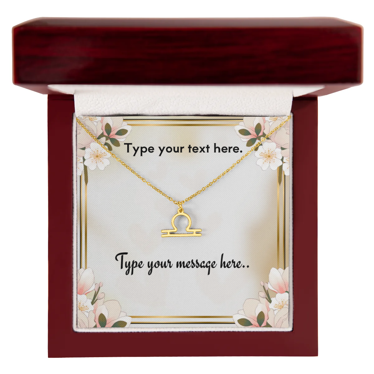 Zodiac Symbol Necklace - Luxury Box - Personalize With Zodiac Signs