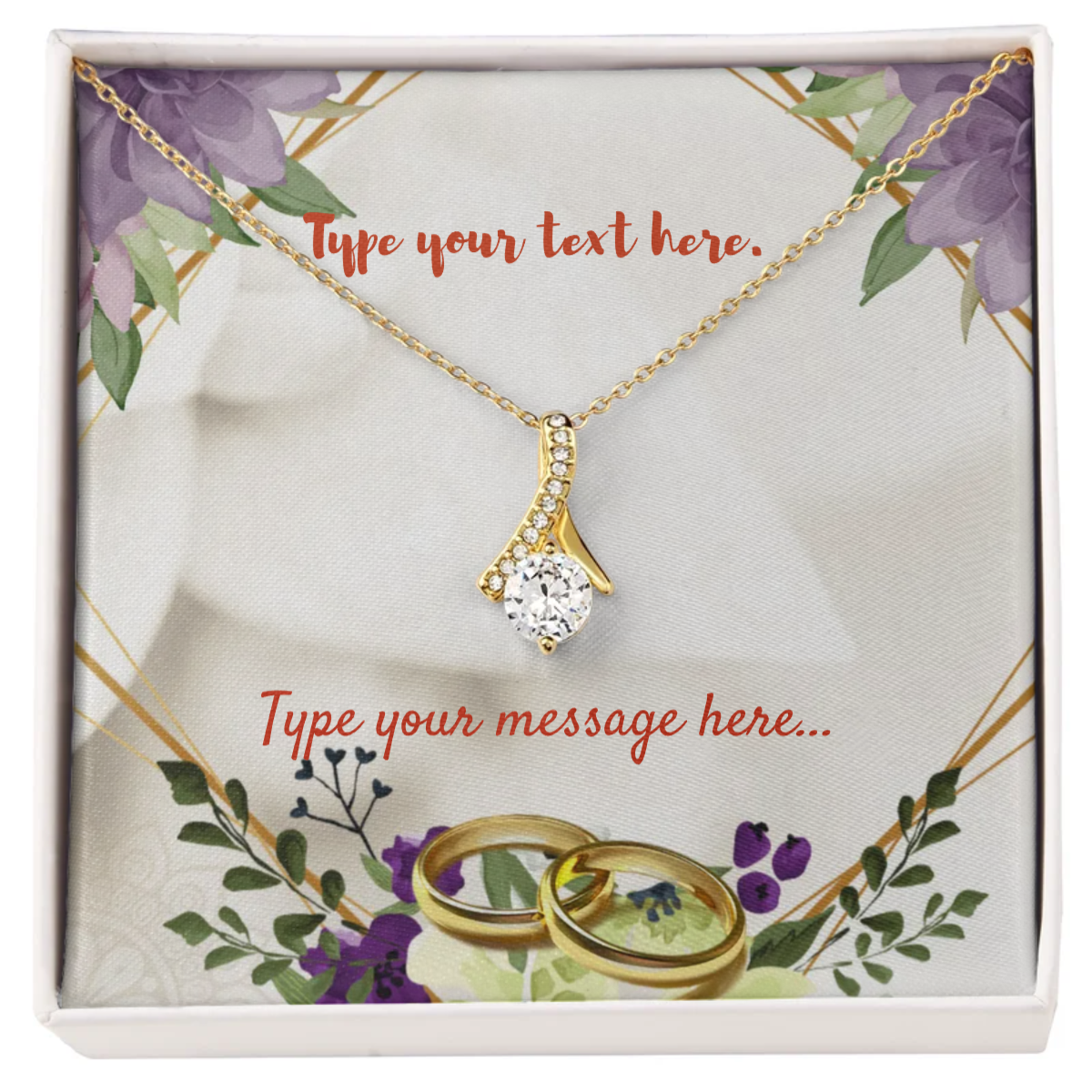 Alluring Beauty Necklace - Personalize With Floral Designs