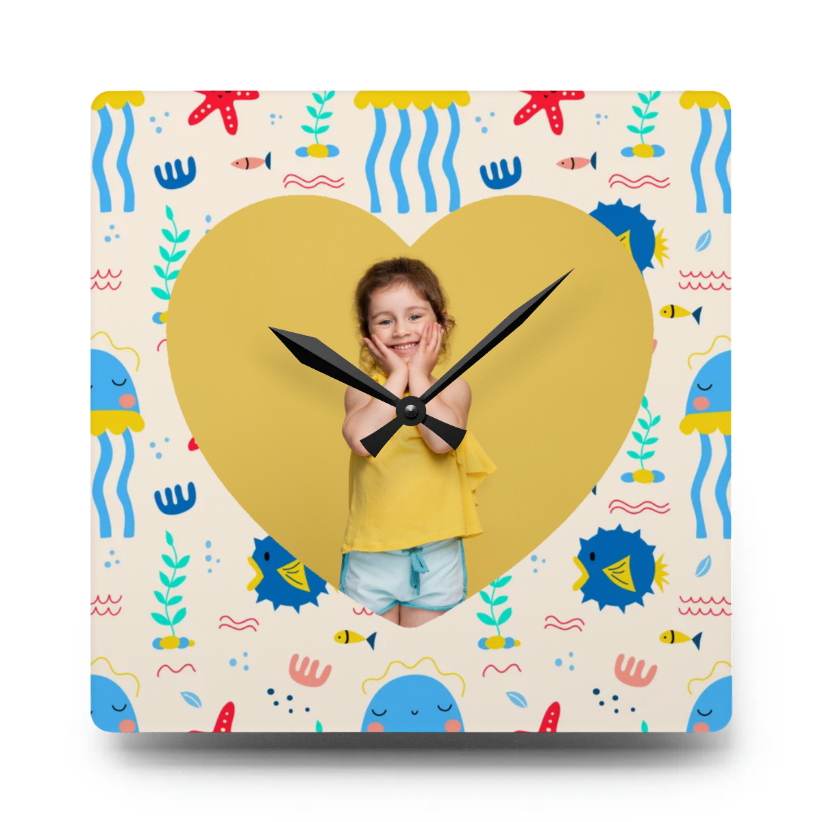 Acrylic Wall Clock - Personalized Kid's Gift with Photo