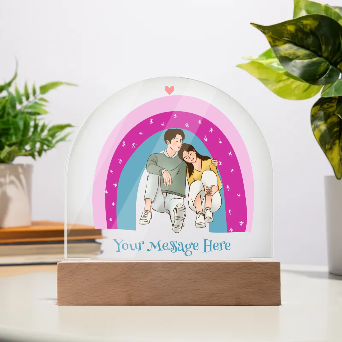 Acrylic Dome Plaque - Personalize With Valentine Themes