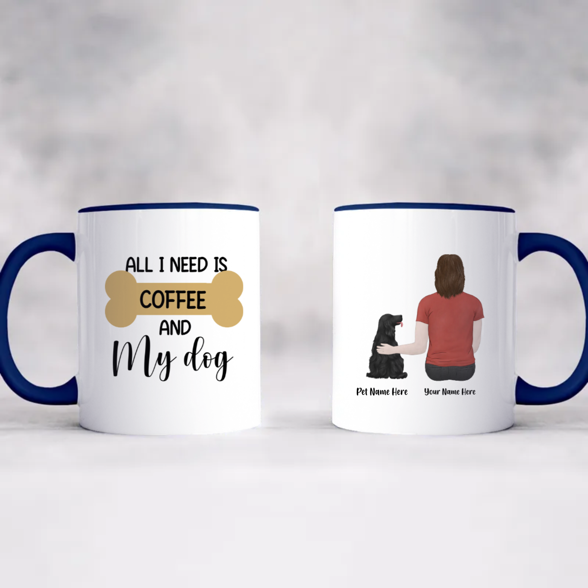 Accent Coffee Mug, 11oz - Personalized Dog Dad Gift