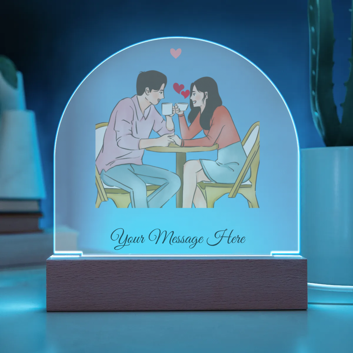 Acrylic Dome Plaque - Personalize With Valentine Themes