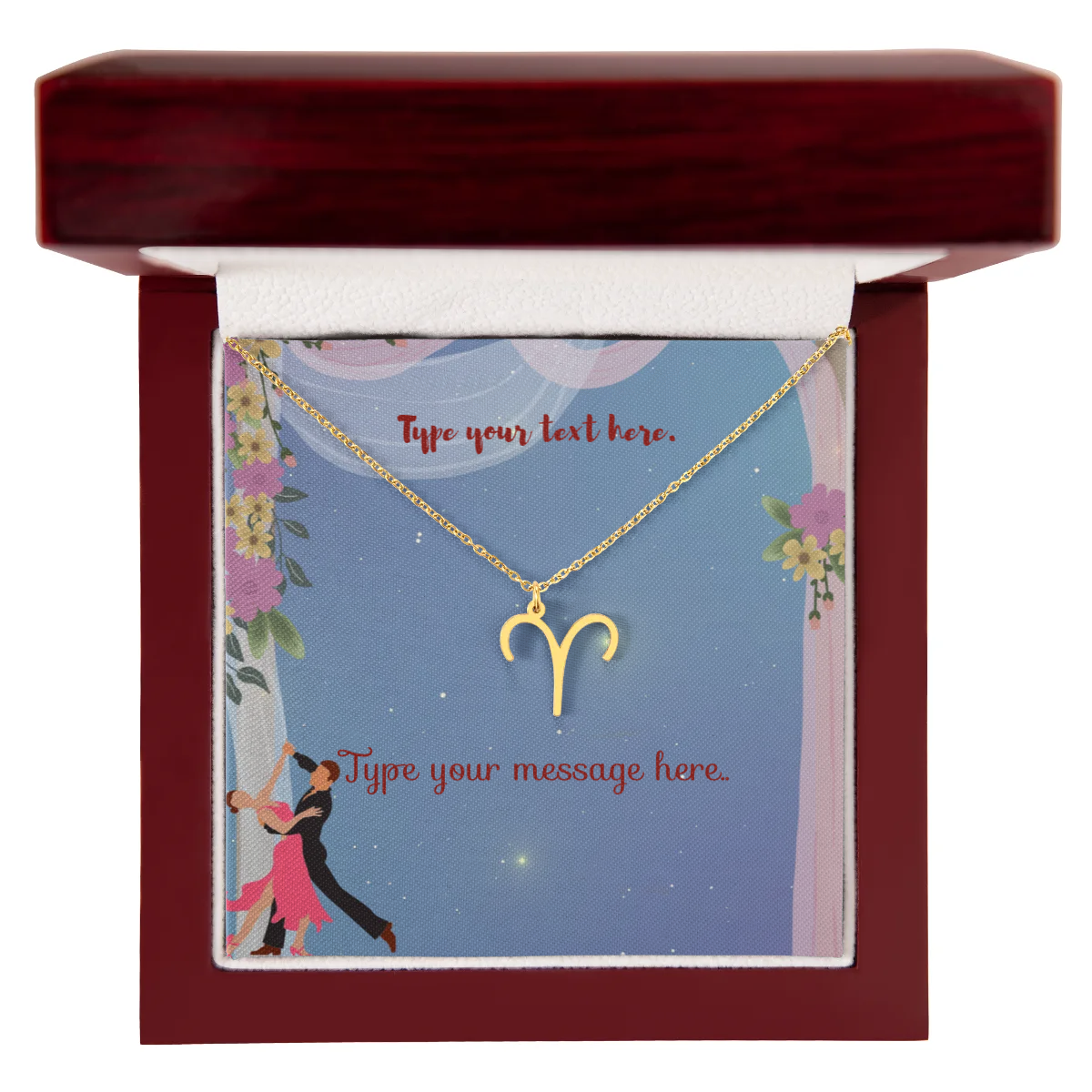 Zodiac Symbol Necklace - Luxury Box - Personalize With Zodiac Signs