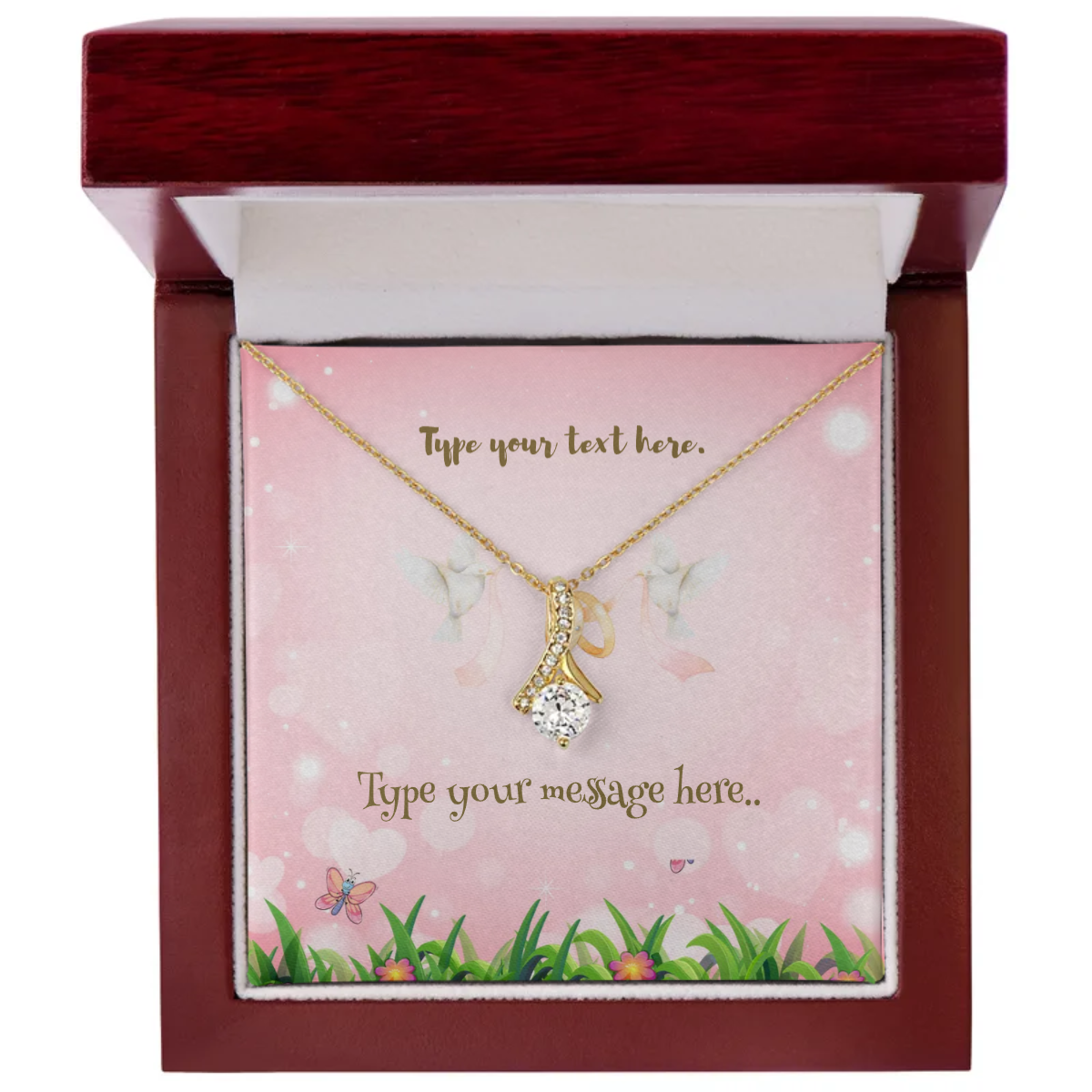 Alluring Beauty Necklace - Personalize With Valentine Themes