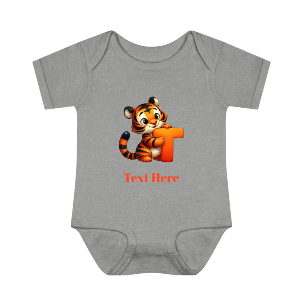 Infant Baby Rib Bodysuit - Personalize With Cute Animal Letters