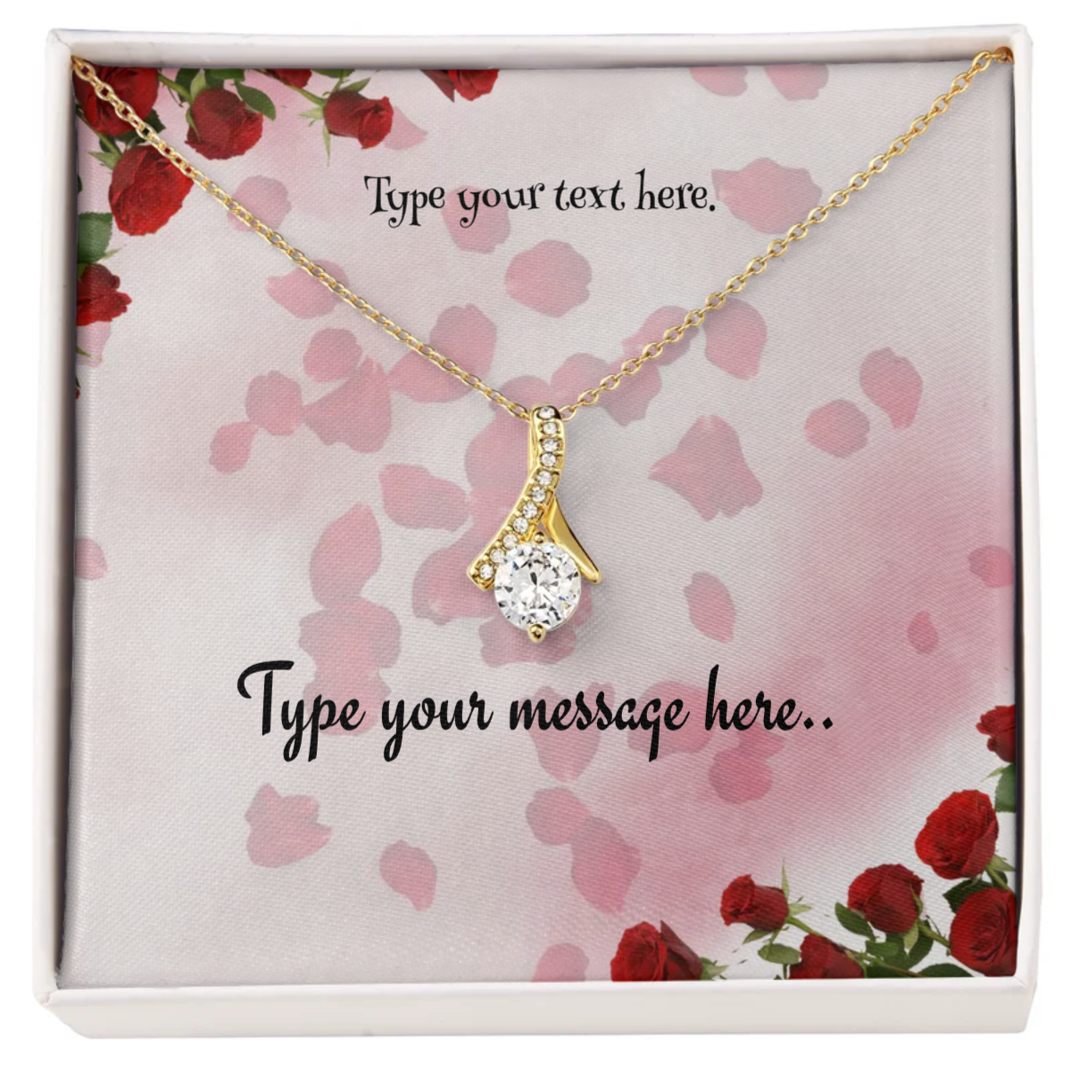 Alluring Beauty Necklace - Personalize With Valentine Themes