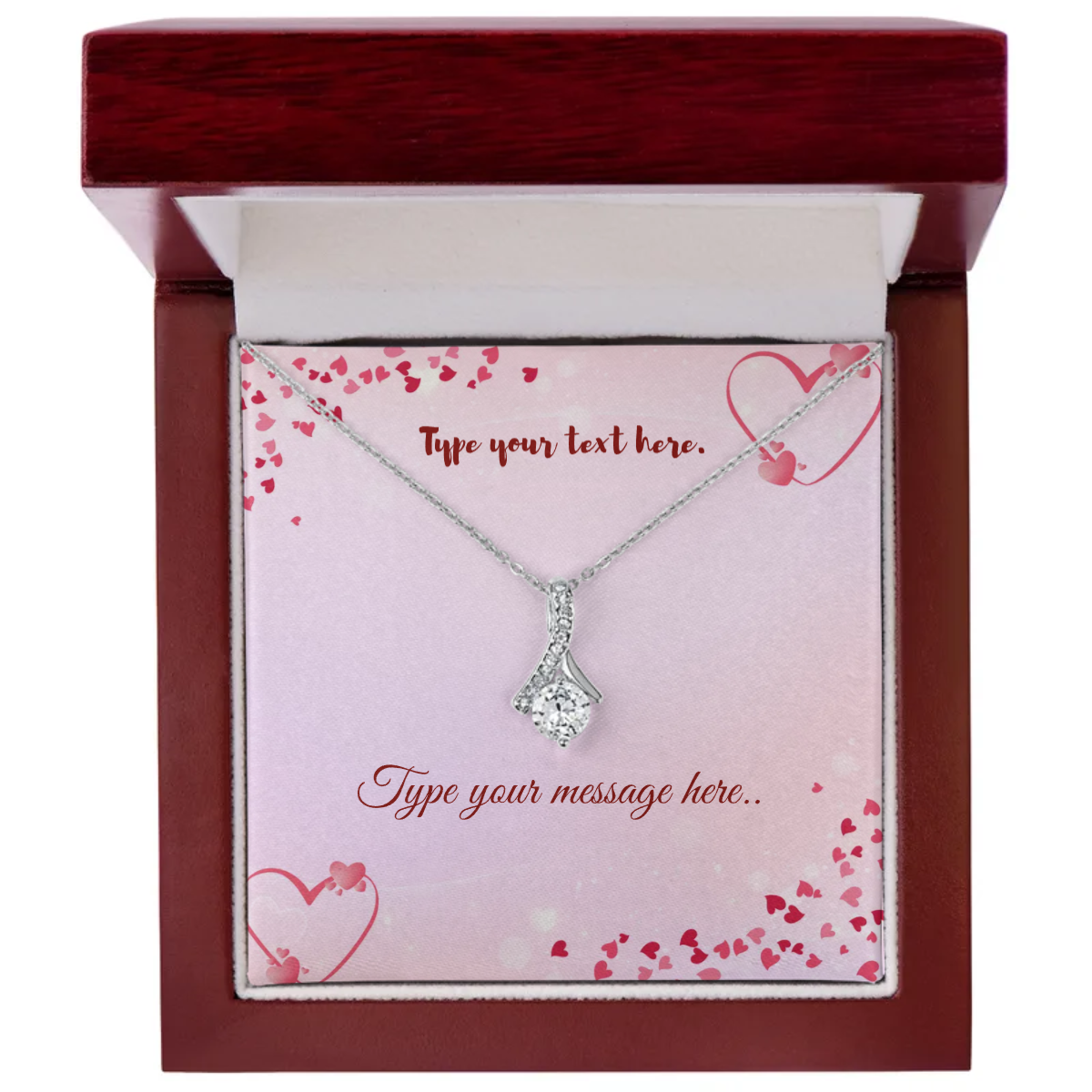 Alluring Beauty Necklace - Personalize With Valentine Themes