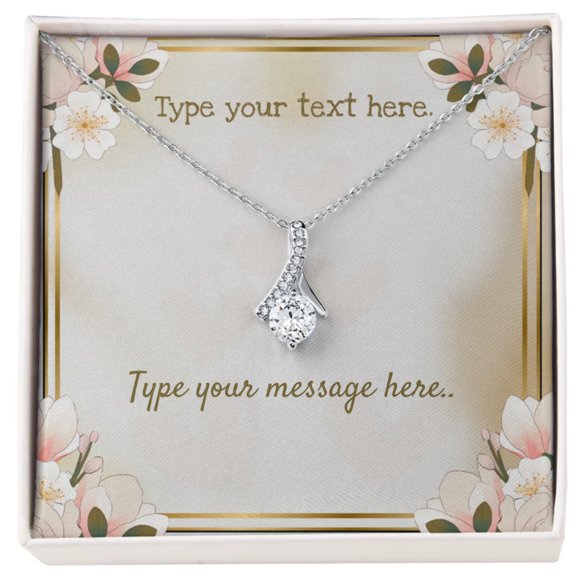 Alluring Beauty Necklace - Personalize With Valentine Themes