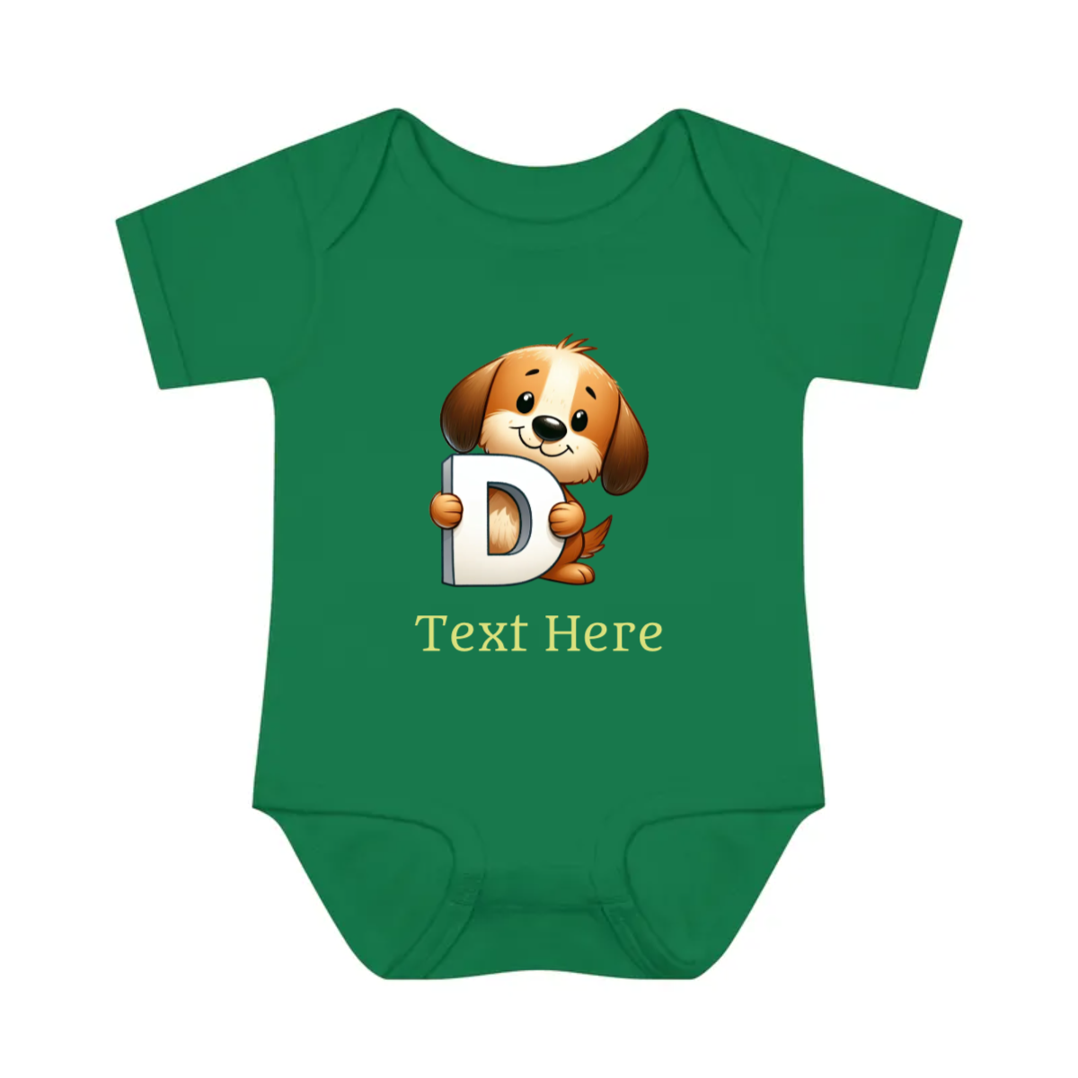 Infant Baby Rib Bodysuit - Personalize With Cute Animal Letters