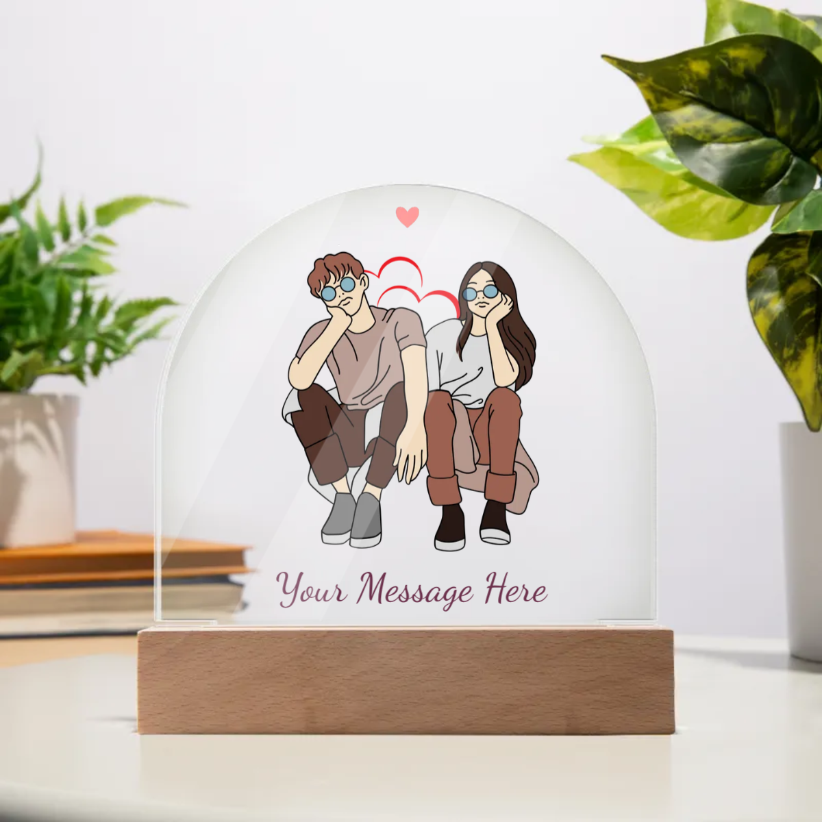 Acrylic Dome Plaque - Personalize With Valentine Themes