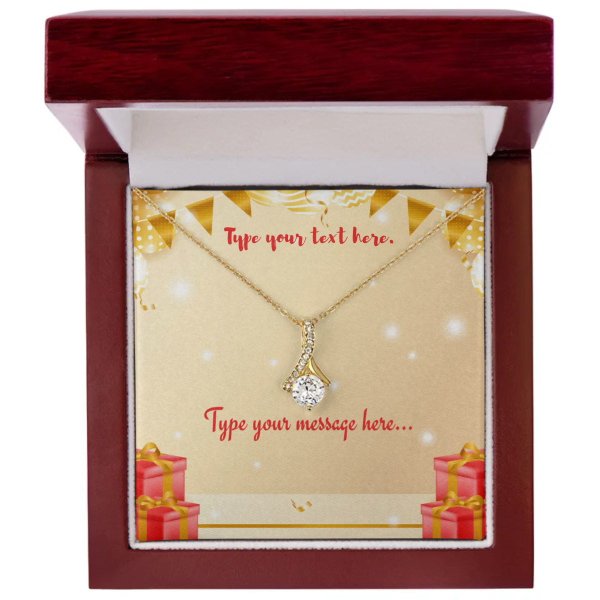 Alluring Beauty Necklace - Personalize With Birthday Themes