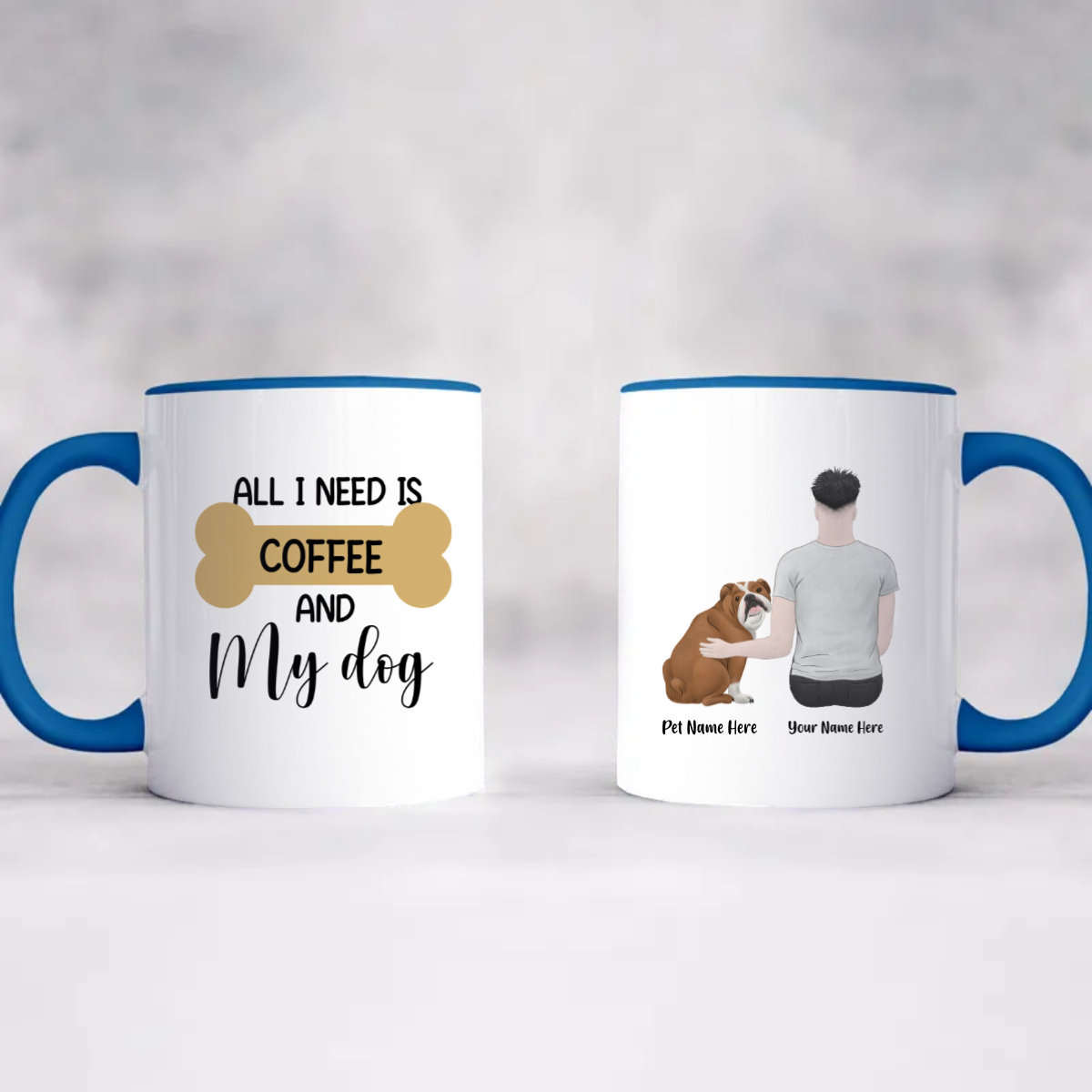 Accent Coffee Mug, 11oz - Personalized Dog Dad Gift