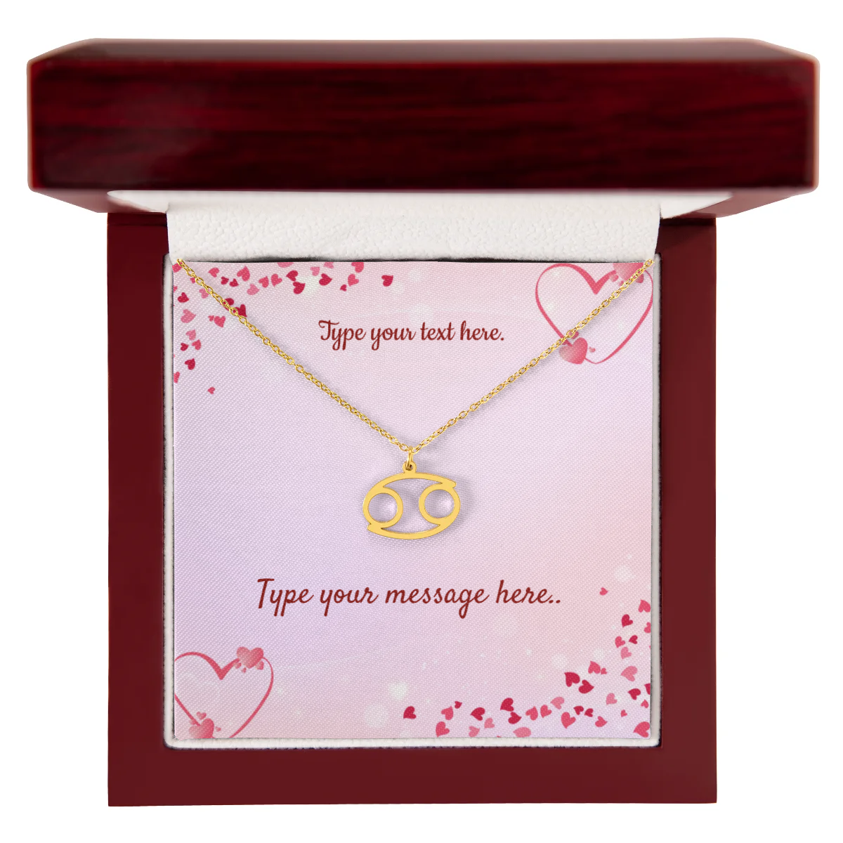 Zodiac Symbol Necklace - Luxury Box - Personalize With Zodiac Signs