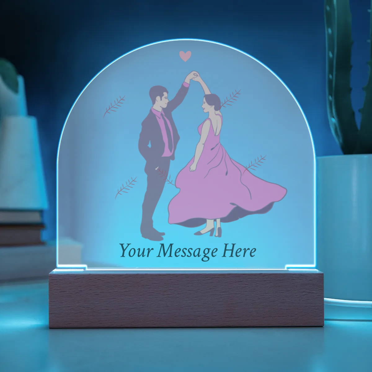 Acrylic Dome Plaque - Personalize With Valentine Themes