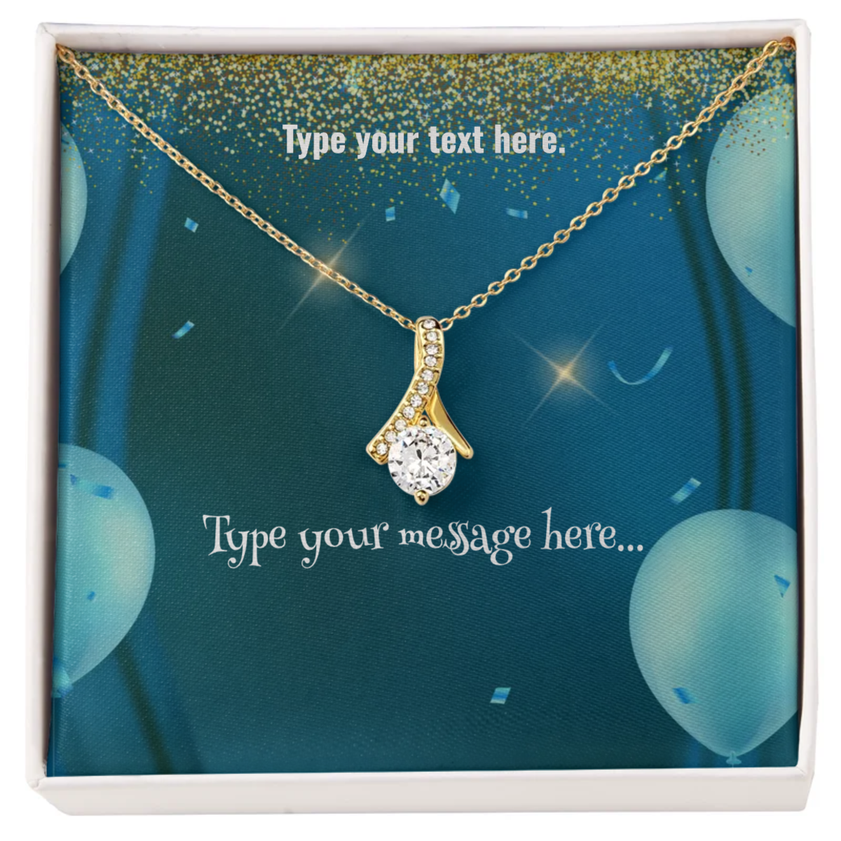 Alluring Beauty Necklace - Personalize With Birthday Themes