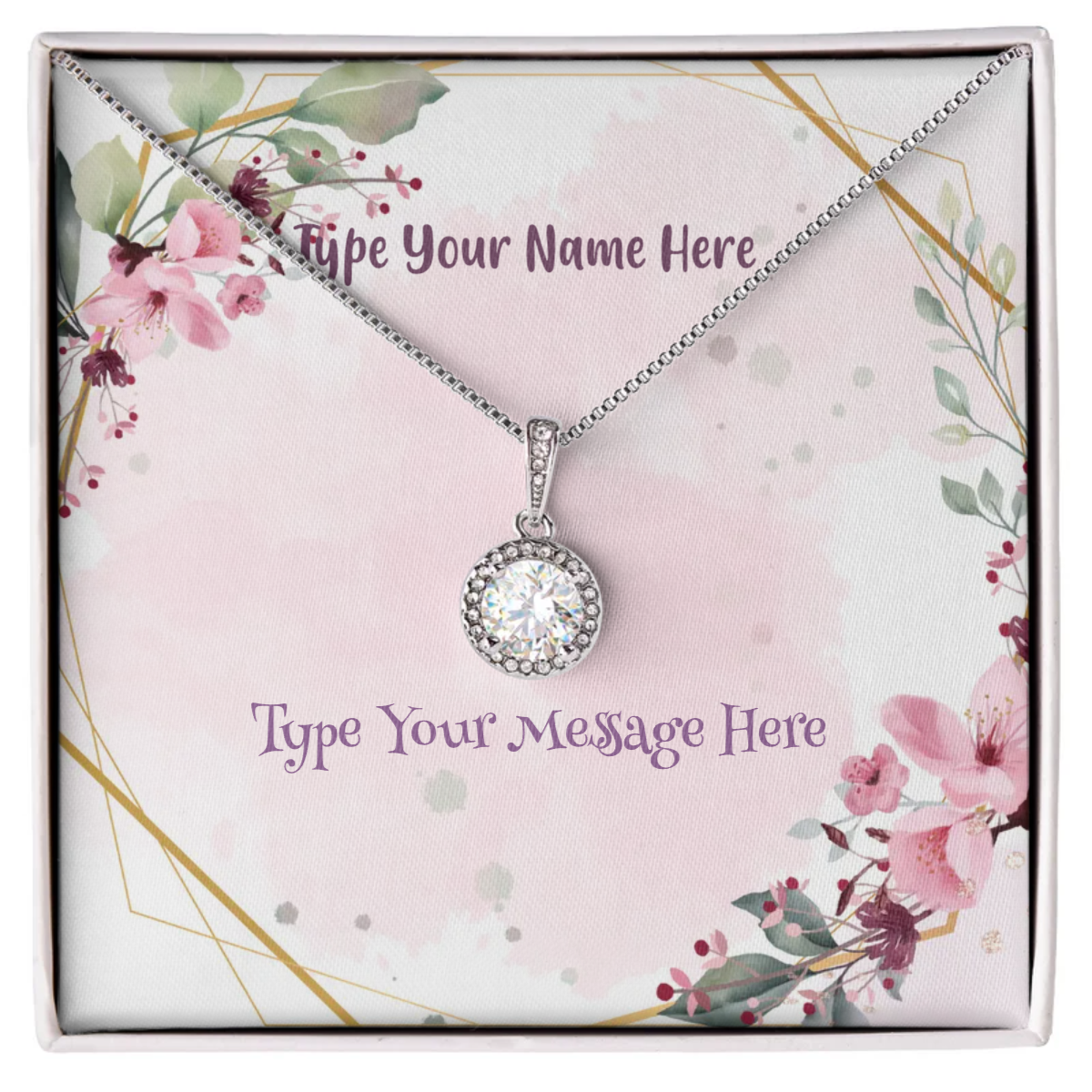 Eternal Hope Necklace - Personalize With Floral Designs