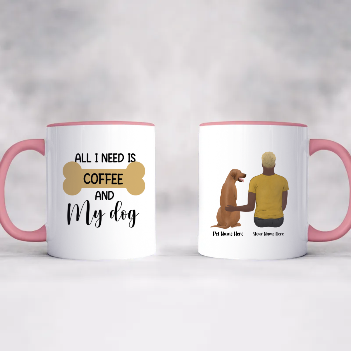 Accent Coffee Mug, 11oz - Personalized Dog Dad Gift