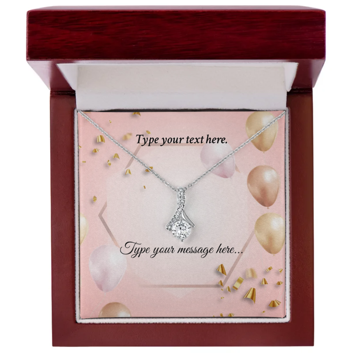 Alluring Beauty Necklace - Personalize With Birthday Themes