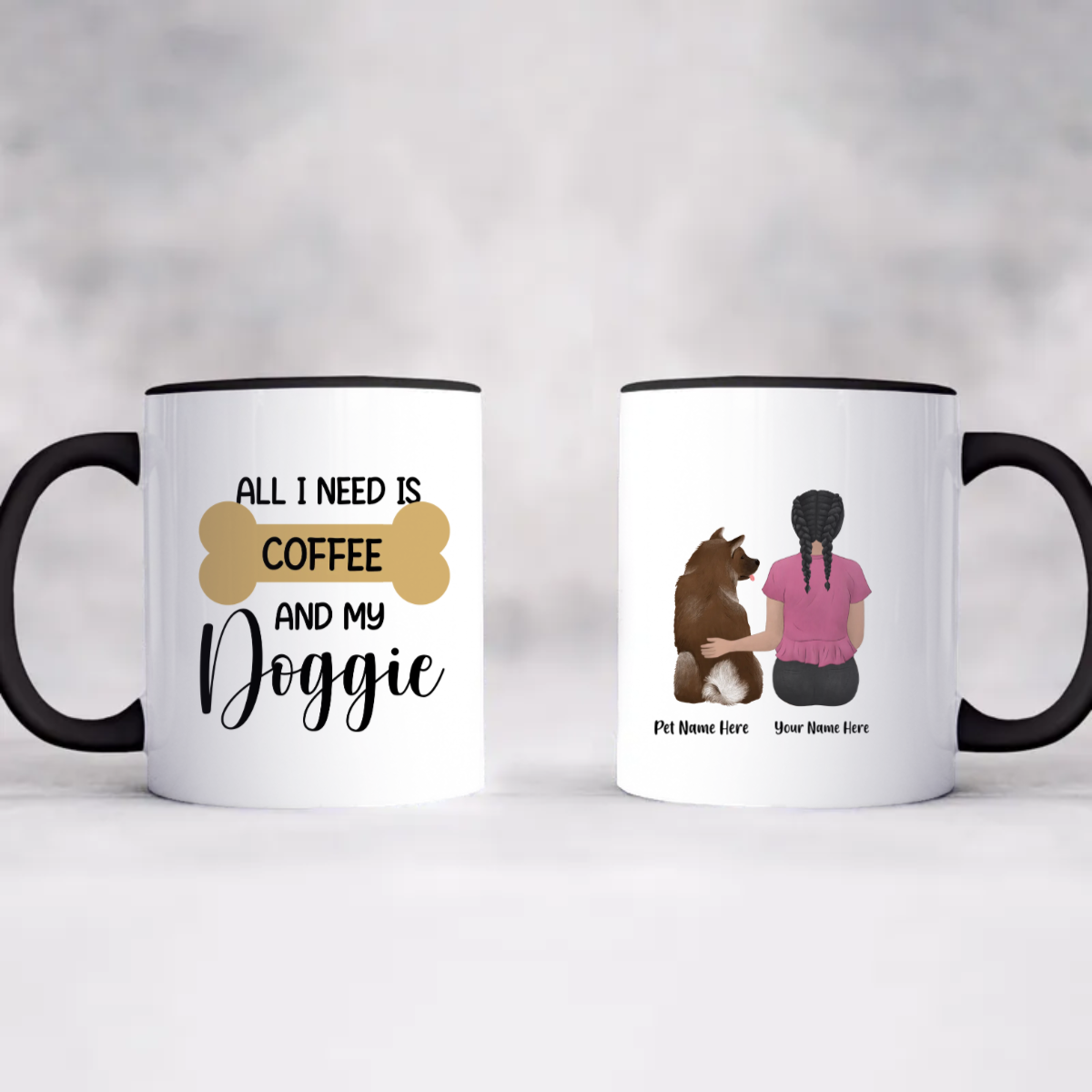 Accent Coffee Mug, 11oz - Personalized Dog Mom Gift