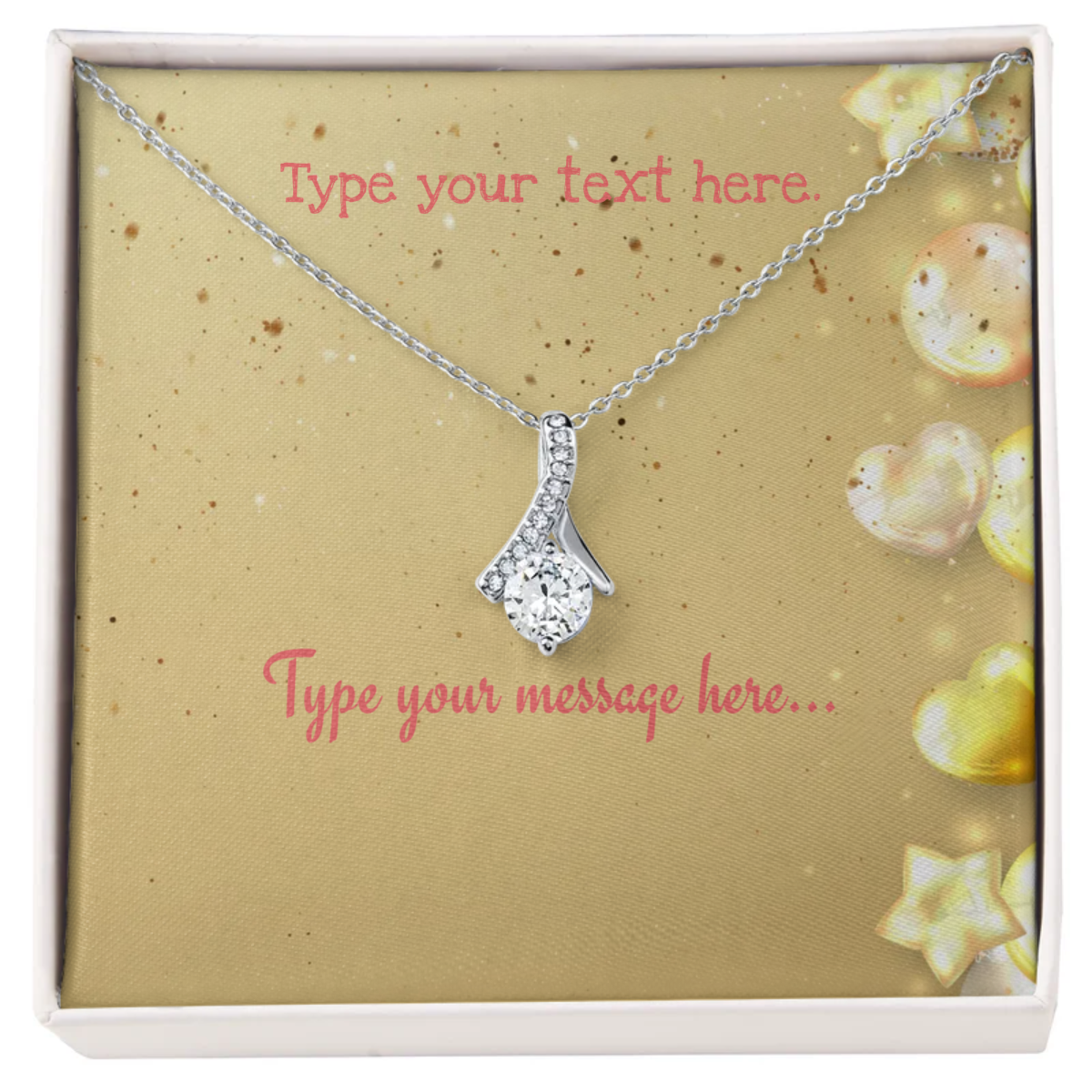 Alluring Beauty Necklace - Personalize With Birthday Themes