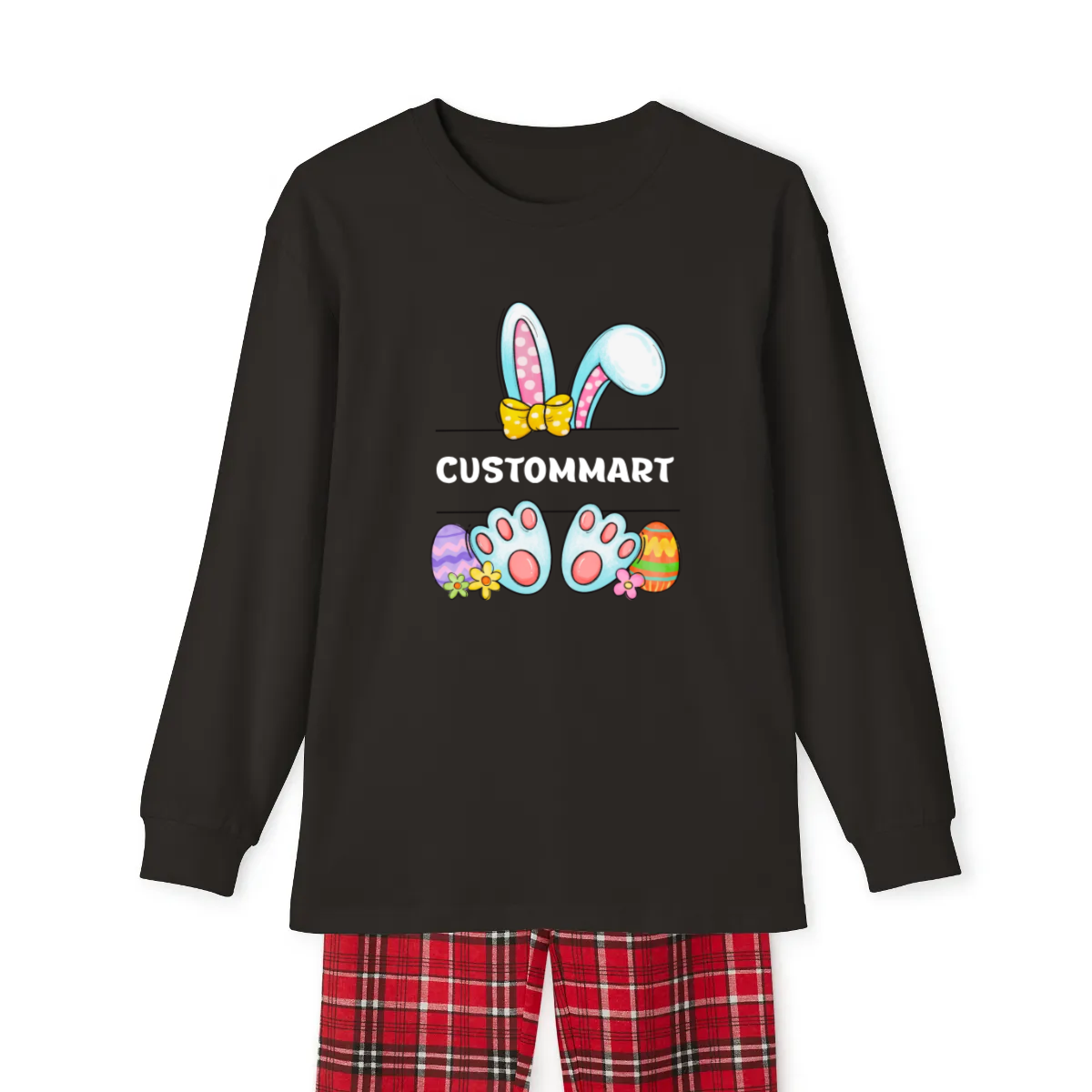 Youth Long Sleeve Holiday Outfit Set - Personalize With Easter Bunny