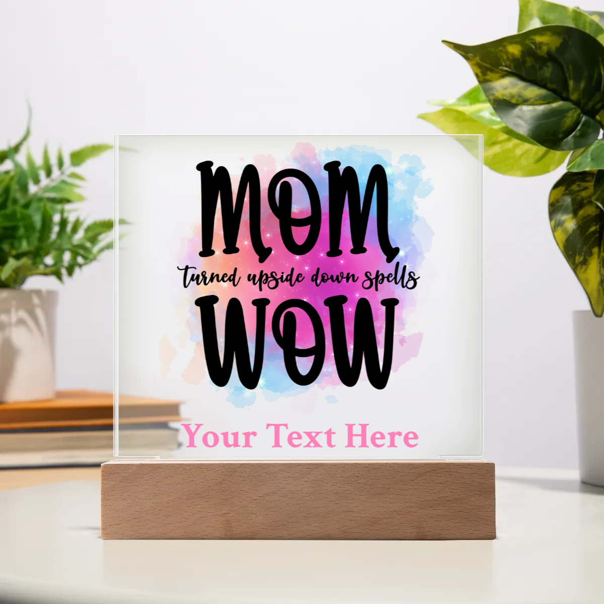 Acrylic Square Plaque - Personalize Gift With Mother's Day Messages