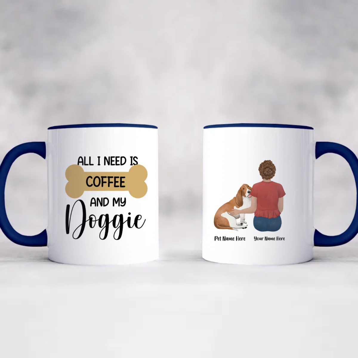 Accent Coffee Mug, 11oz - Personalized Dog Mom Gift