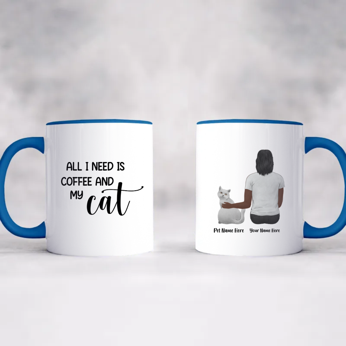 Accent Coffee Mug, 11oz - Personalized Cat Dad Gift